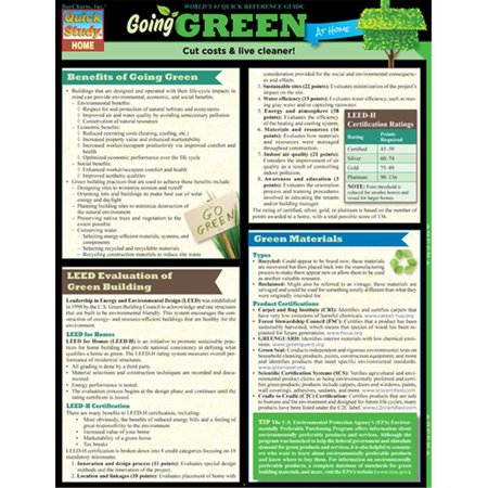 BARCHARTS Going Green At Home Quickstudy Easel 9781423218197